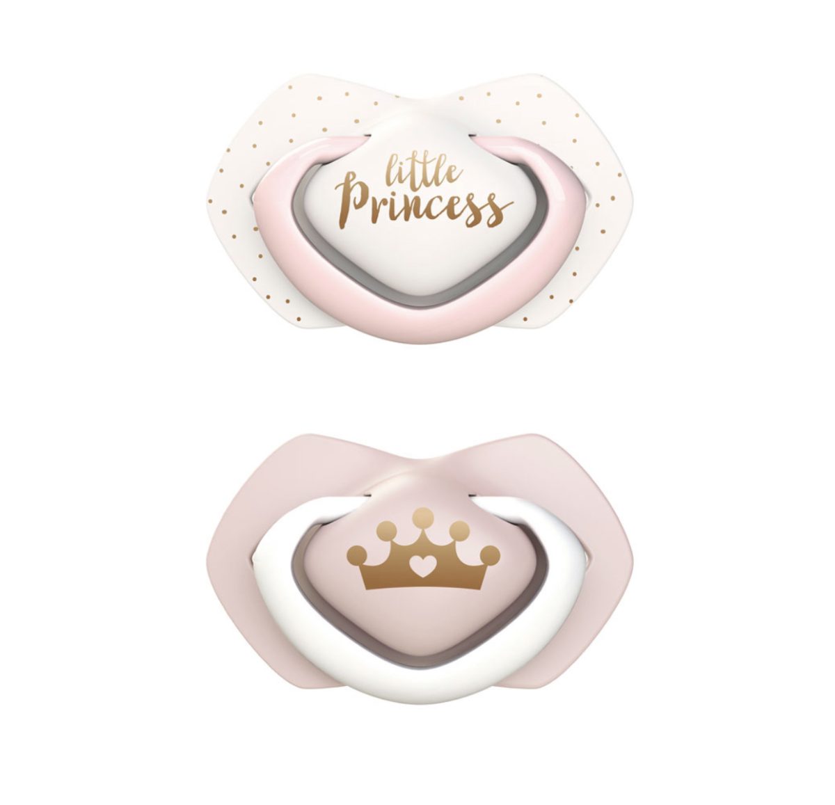 (العربية) CANPOL BABIES- Silicone Symmetrical Soother 0-6m, Royal Baby- 2 pcs - Image 2