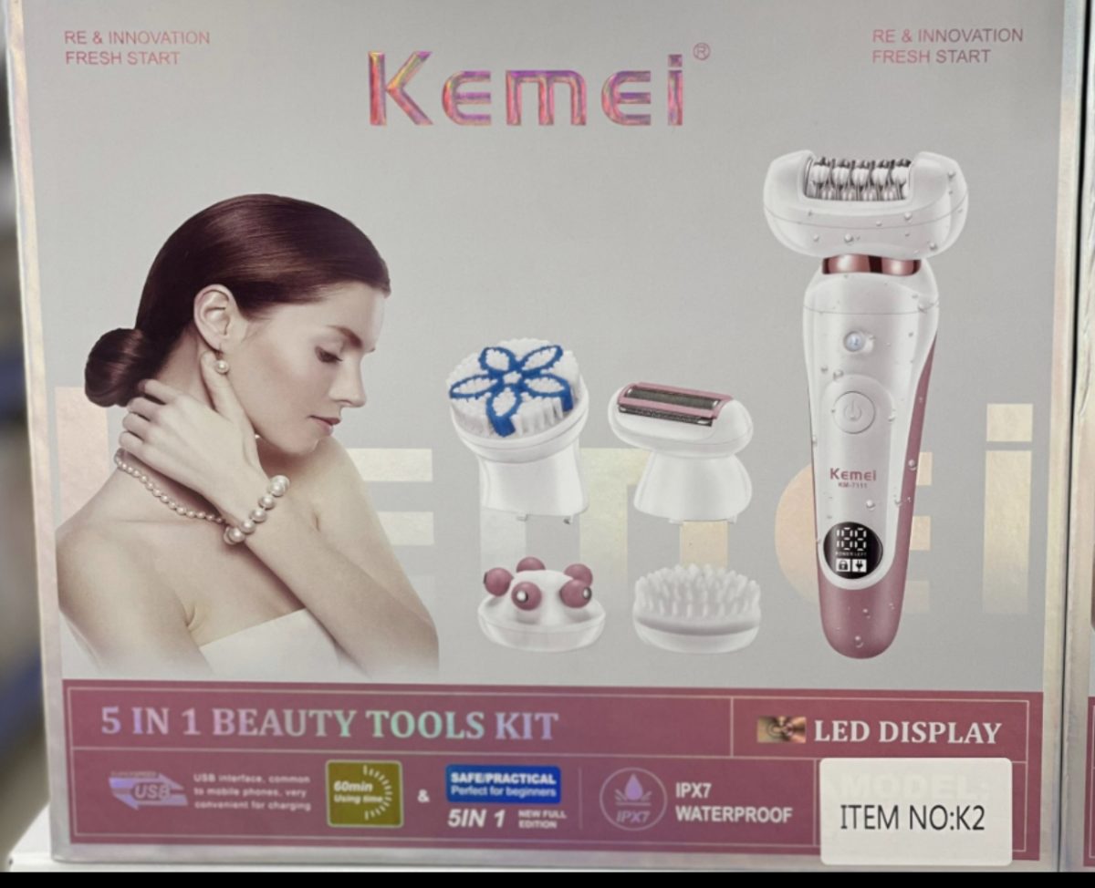 (العربية) Kemei 5 in 1 Beauty Tools Kit - Image 1