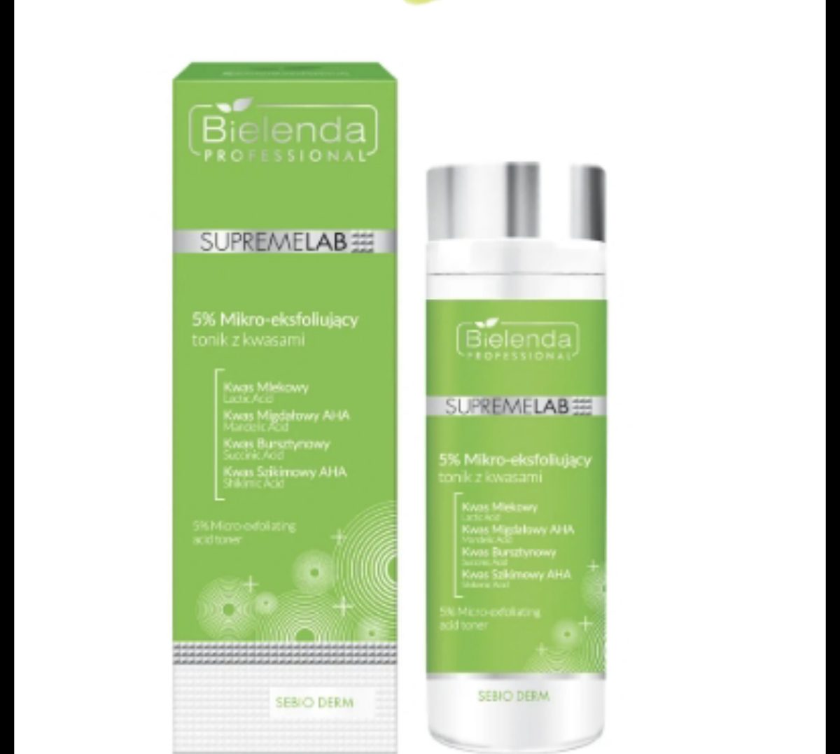 (العربية) BIELENDA PROFESSIONAL- Supremelab Sebio Derm 5% Micro-Exfoliating Acid Tonic- 200Ml - Image 1