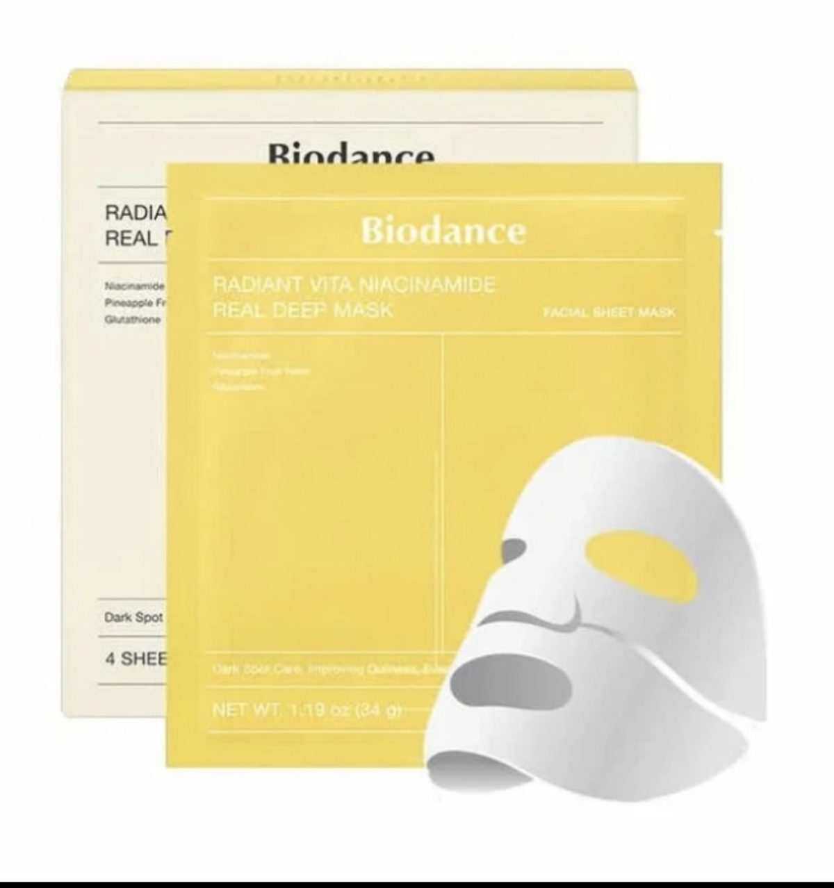 (العربية) Biodance Radiant Vita Niacinamide Real Deep Mask - Image 1
