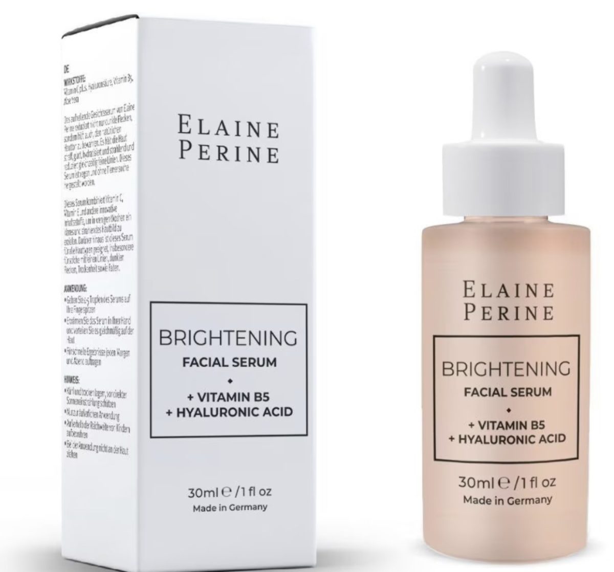 (العربية) ELAINE PERINE- Brightening Facial Serum + Vitamin B5 + Hyaluronic Acid- 30MlI - Image 1